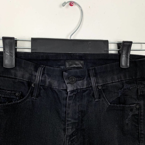 MOTHER The Looker Ankle Fray Jeans in Guilty As Sin Size 25 - Picture 5 of 8